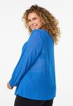 Блуза Zizzi Button-down blouse, Bright /Blue - фото 3