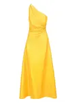 Платье миди на одно плечо Staud, желтый - фото