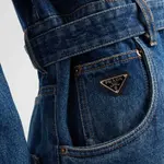 Джинсовый комбинезон PRADA, синий - фото 8