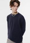Топ PULL&BEAR Long sleeved top, Dark Blue - фото 4