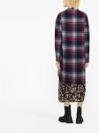 Marant Étoile single-breasted checked coat, синий - фото 4