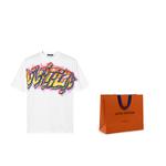 Футболка с граффити LOUIS VUITTON, белая - фото 3