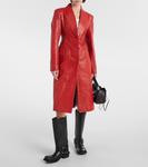 Кожаное пальто Acne Studios, красный - фото 2