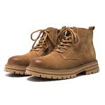 Мужские ботинки Martin серые, желтые GZZ, с желтой флисовой подкладкой - фото 3