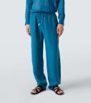 Широкие льняные брюки Vilebrequin, Paon - фото 3