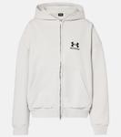 Хлопковая худи на молнии Balenciaga, Dirty White/ Black - фото