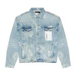 Куртка PURPLE BRAND Type Monogram Denim Jacket, синий - фото