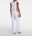 Изотта высокие льняные прямые брюки Faithfull, Solid White - фото 3