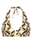 Топ бикини с геометричным принтом ERES, белый - фото