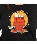 Футболка Trendy Peanuts Snoopy Sleeping Plus Size с рисунком Hybrid Apparel, черный - фото 2