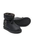 Зимние сапоги с логотипом Fendi Kids, черный - фото 2