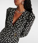 Шелковое миди-платье Alessandra Rich, Black-White - фото 4