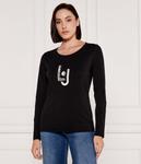 Блуза Liu Jo Sport Regular Fit с принтом, черный - фото