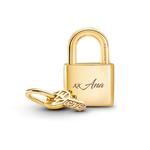 Шарм Padlock & Key Dangle Pandora, покрытие - золото - фото 8