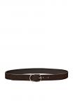 Ремень Massimo Dutti NUBUCK WITH OVAL BUCKLE , Dark Brown - фото