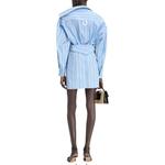 Полосатое платье с длинными рукавами Jacquemus, синее - фото 5