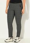 Брюки PLAID ELASTIC WAIST TAPERED LEG Ulla Popken, черный - фото 4