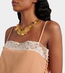 Шелковая блузка с кружевной отделкой Chloé, Cheek - фото 4