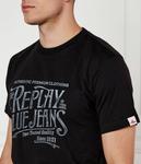 Футболка Replay Regular Fit с надписью, черный - фото 4