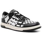 Кроссовки AMIRI Skel Top Low Check-pattern Sneakers, черный/белый - фото 3