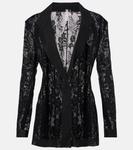 Кружевной блейзер Norma Kamali, черный - фото