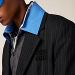 Прямой пиджак с тонкими полосками Miu Miu, черный - фото 4