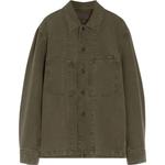 Джинсовая рубашка с прямым подолом Lemaire, зеленый - фото