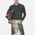 Джемпер Heart motif Polo collar Top Acne Studios, серый - фото 3