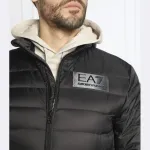 Пуховик стандартного кроя Ea7, черный - фото 4