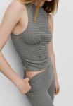 Топ PULL&BEAR CREPE GATHERED, Grey - фото 4