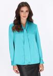 Блуза faina Button-down blouse, Turquoise - фото
