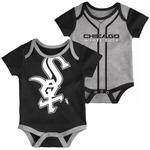 Комплект из 2 боди Infant Black/Heathed Grey Chicago White Sox Double Bodysuit Outerstuff - фото