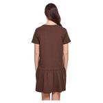 Короткое платье Urban Classics Valance Short Sleeve, коричневый - фото 2