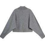 ELLE Свитер Women's Medium Gray Lapel Moderate Others - фото 2