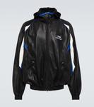 Кожаная толстовка Balenciaga, черный - фото