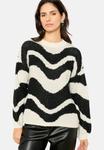 Джемпер LolaLiza WITH WAVE PATTERN, Black - фото