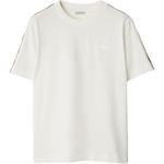 Футболка с клетчатым кантом Burberry, белый - фото