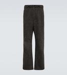 Шерстяные брюки на завязках Auralee, Top Charcoal - фото