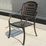 Комплект стульев Green Water с узором классической клетки, 2 предмета, бронза - фото 2