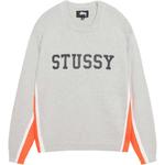 Контрастная полосатая футболка Stussy, серая - фото 2