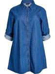 Платье-рубашка Zizzi VGRO, Blue denim - фото