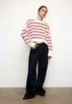 Джемпер Stradivarius STRIPED CROPPED, Red - фото 4