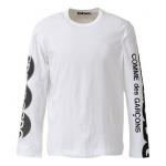 Футболка cdg string mark logo long-sleeve tee 'white' Comme Des Garcons, белый - фото