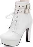 Ботильоны платформы Scaoruki, 109 White - фото