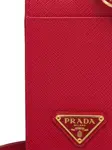 Мини-сумка с металлическим логотипом Prada, красный - фото 3