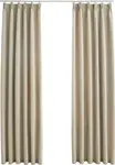 Плотные шторы с крючками, 2 шт., бежевые, 140х225 см DKD HOME DECOR - фото