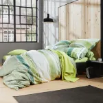 Постельное белье зеленое 1x 200x200 см + 2x 40x80 см Erwin Müller - фото 4