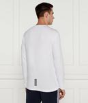 Лонгслив мужской Ea7 облегающего кроя хлопковый, белый - фото 3