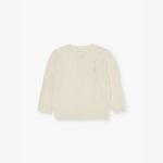 Хлопковый кардиган с вышитым логотипом для девочки Polo Ralph Lauren, белый - фото