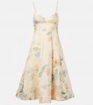 Освежающее льняное платье миди Zimmermann, Lemon Hydrangea - фото